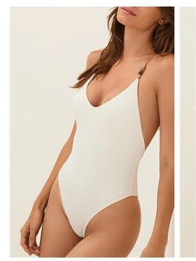 New ViX Paula Hermanny Firenze Lesley Racerback One-Piece Swimsuit Size L